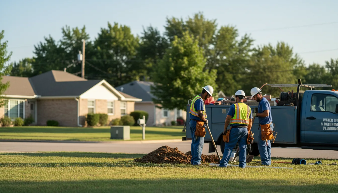 Water line and bathroom plumbing services in Nebraska